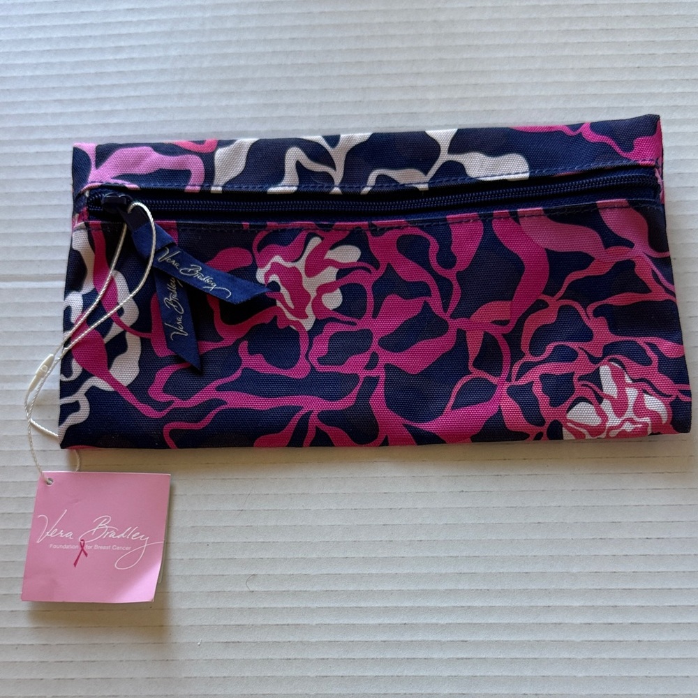 Vera Bradley Lighten Up Pencil Pouch Katalina Pink